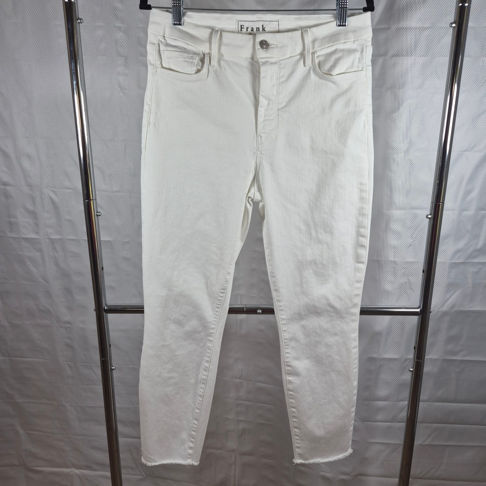 Frank & Eileen Jeans Sligo Raw Hem Skinny Size 31 White Womens
